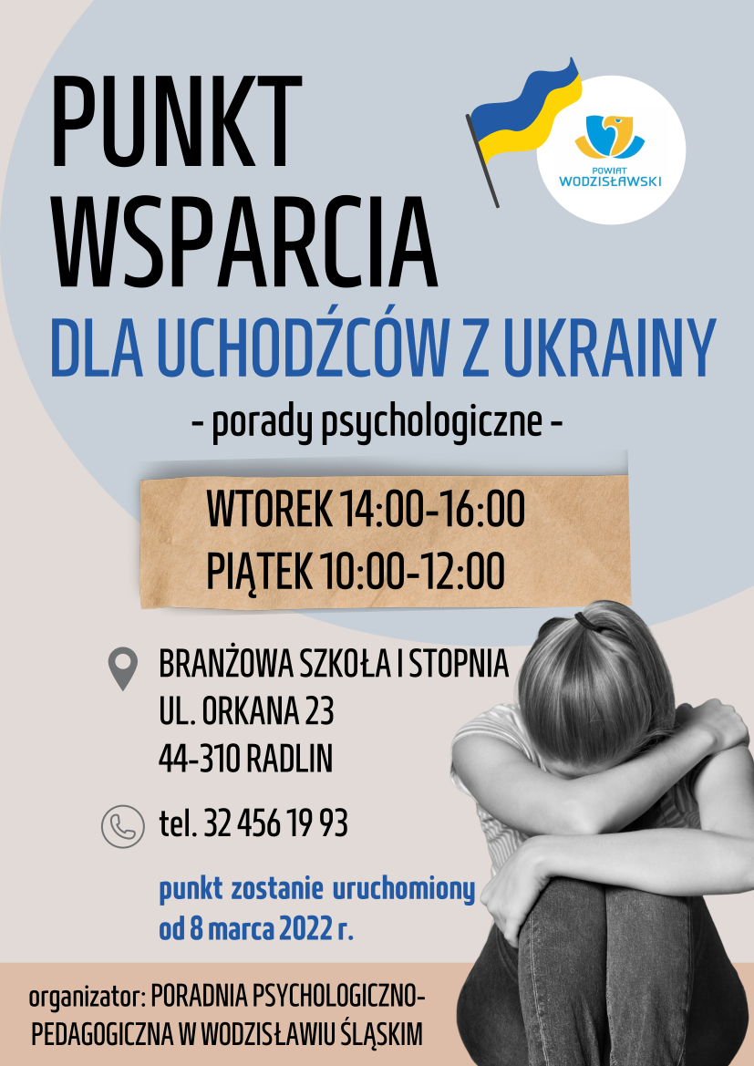 Plakat o pomocy psychologicznej w języku polskim