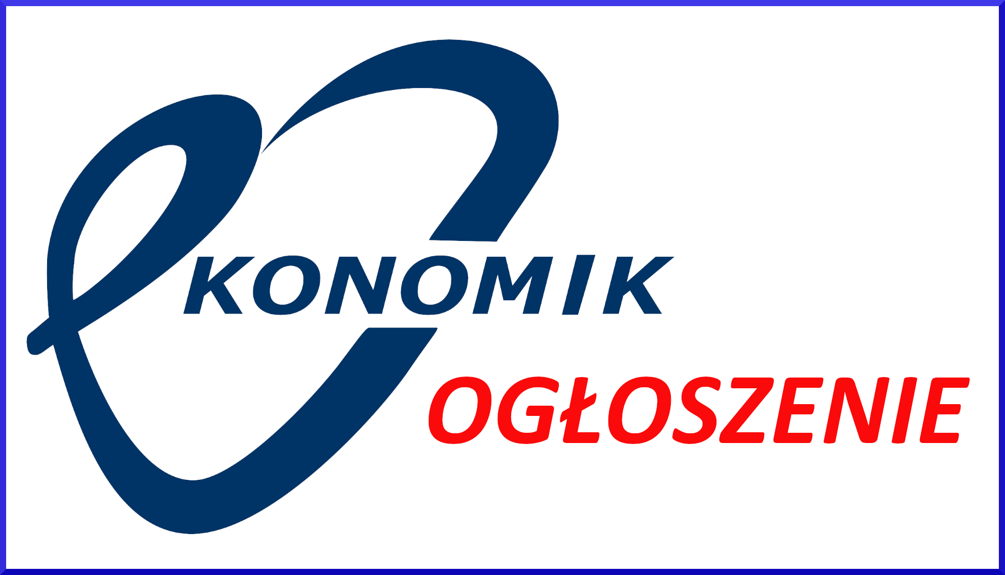 Logo szkoły i słowo ogłoszenie